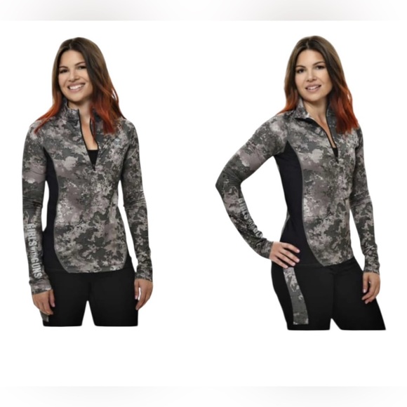Girls with Guns Tops - 🔥 GWG Women’s Athletic Tactical 
Pullover - Girls With Guns Camo
Zip-Up SZ M🔥